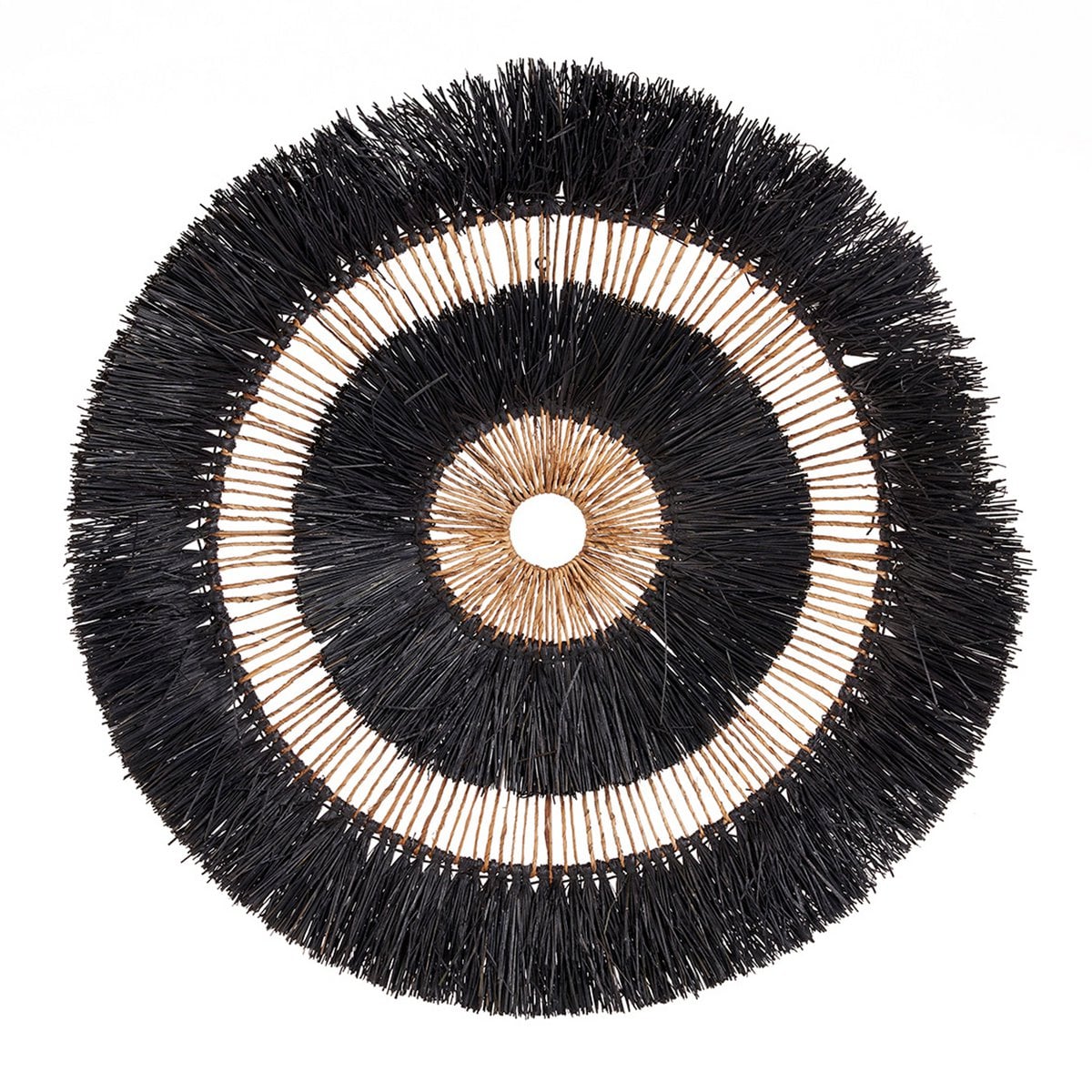 Banana Leaf Wall Decor - Black Maurea Wall Circle for Boho Style