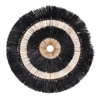 Banana Leaf Wall Decor - Black Maurea Wall Circle for Boho Style