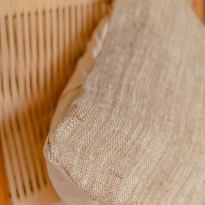 Cotton Cushion Cover - Natural Beige, Sustainable Home Decor
