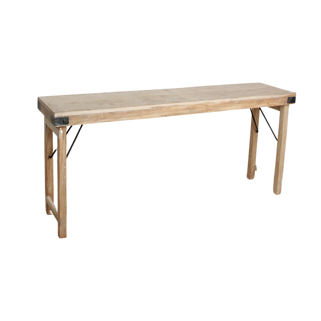Limewash Console Table Foldable | Wall Table | Raw Materials