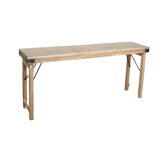 Limewash Console Table Foldable | Wall Table | Raw Materials