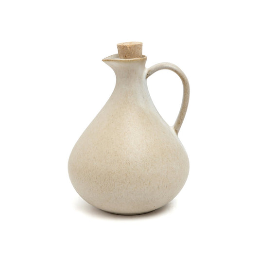 White Olive Oil Bottle N°80 - Ceramic Dispenser
