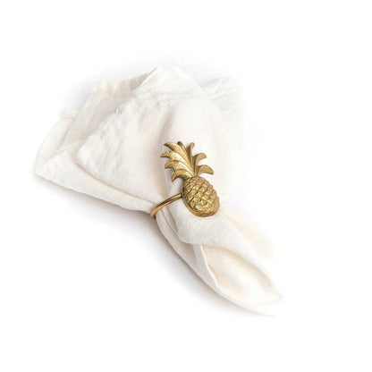 Brass Pineapple Napkin Ring - Gold Finish