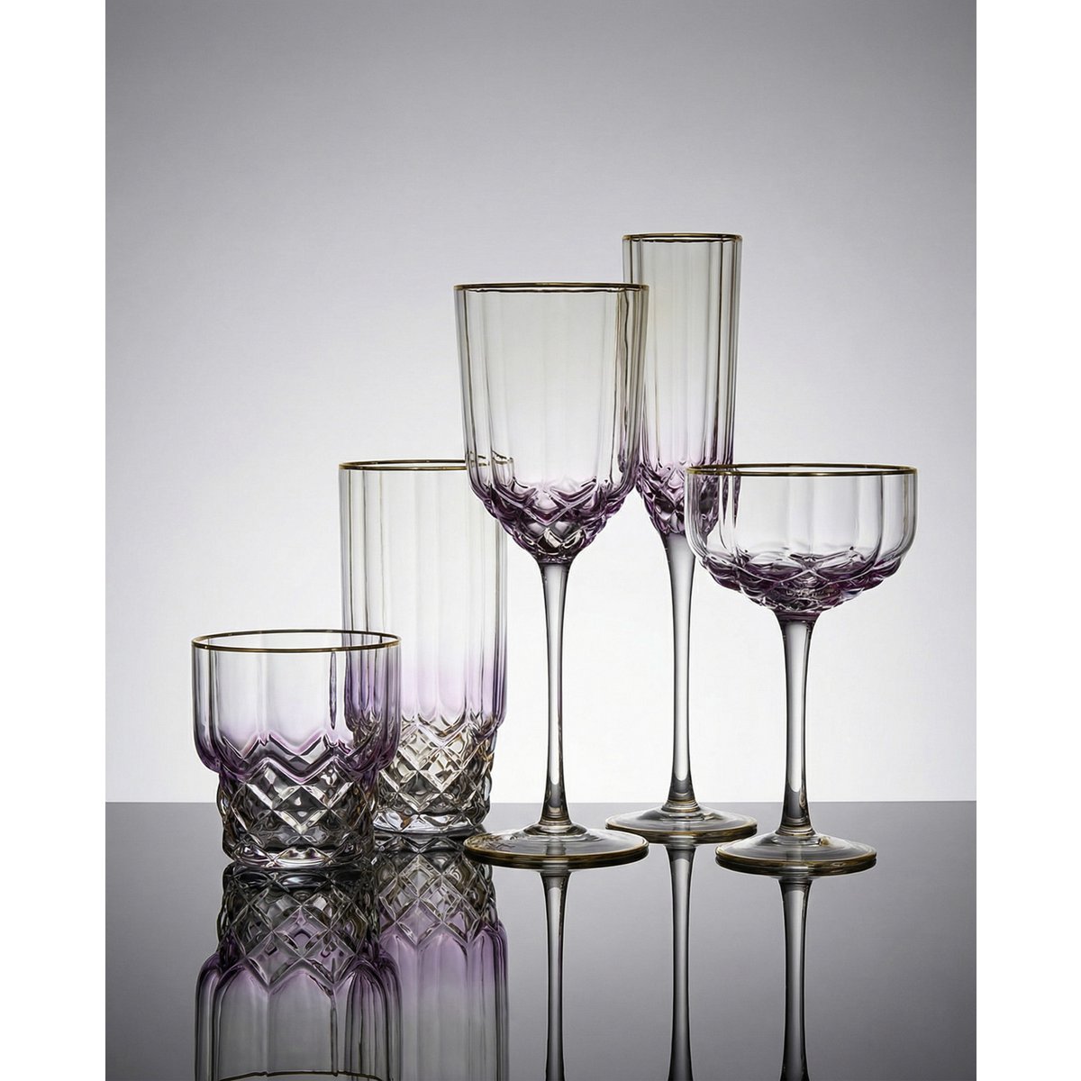 The Pink Blush Cocktail Coupe - Pink