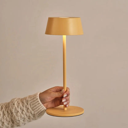 Amber Yellow Table Lamp – Cordless Dimmable LED Light