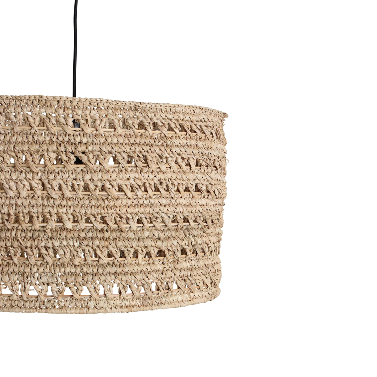 Seagrass Hanging Lamp - Natural Woven Pendant Light, Large
