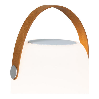 Cardiff LED Lamp - Lamp with strap, rechargeable, bluetooth speaker, white
