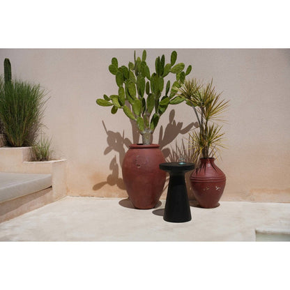 Suar Wood Side Table - Black Modern Accent Table