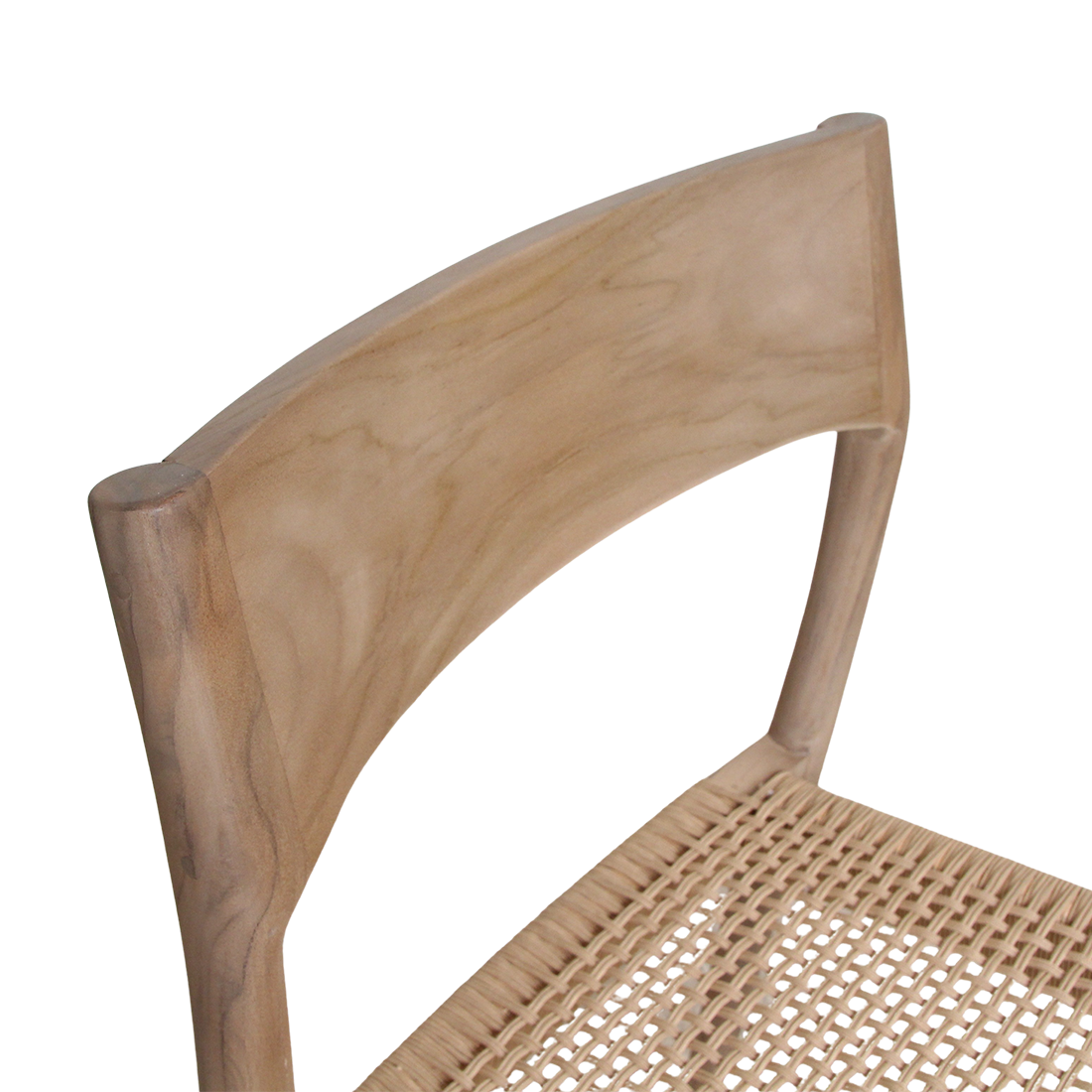 Garden Chair Light Teak - Natural Rope Seat Freya Style