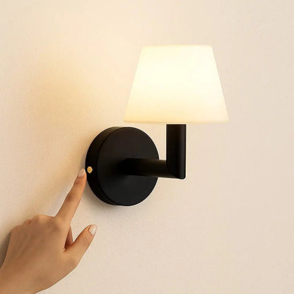 Black Wooden Wall Lamp – Cordless Rechargeable Dimmable Lighting