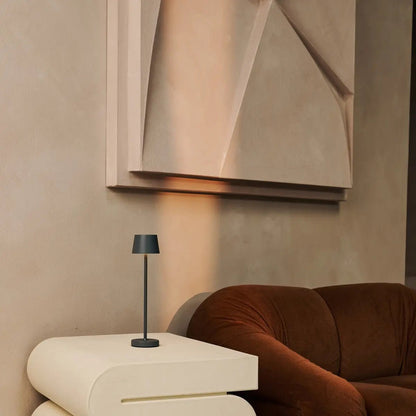 Combi Set Professional | 8 x Vondel Mini Stone Grey Rechargeable Table Lamps & 1 x Central Station Charging Station