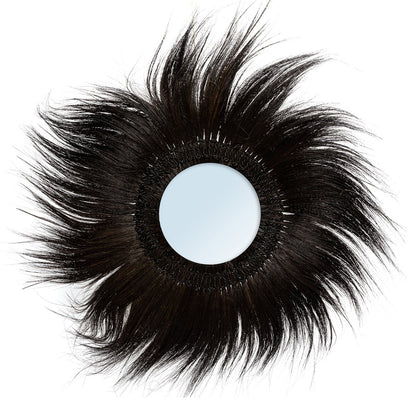 Wall Mirror Rayung Grass – Black Boho Chic Simba Style, Large