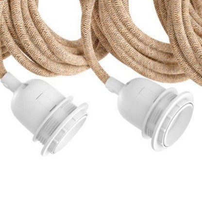 Natural White 5-Light Ceiling Lamp – Adjustable Height Fitting