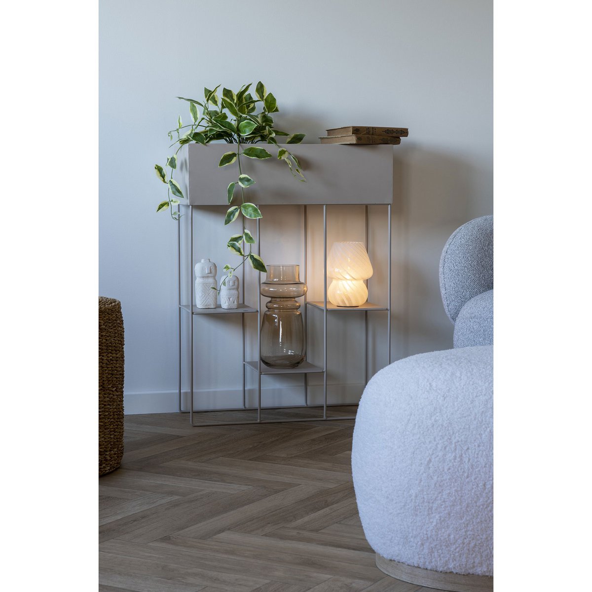 Glass Vase Smoked Brown - Modern Decorative Vase ø17x31 cm