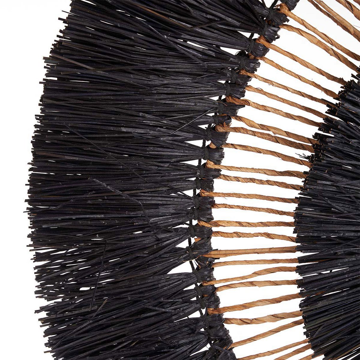 Banana Leaf Wall Decor - Black Maurea Wall Circle for Boho Style