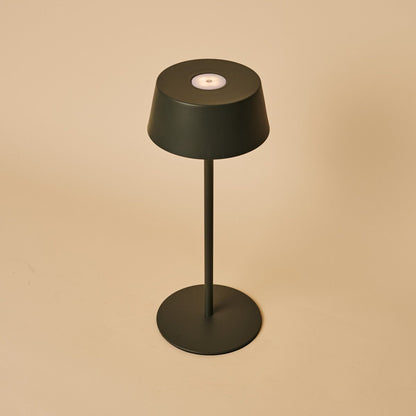 Rechargeable Table Lamp - Olive Green Cordless Dimmable Lamp