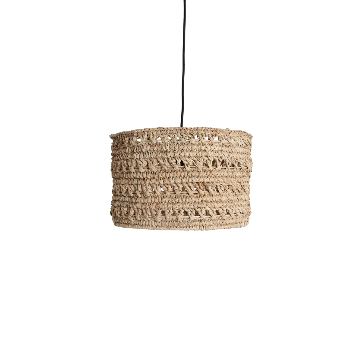 Seagrass Pendant Light - Natural Fiber Hanging Lamp, Small