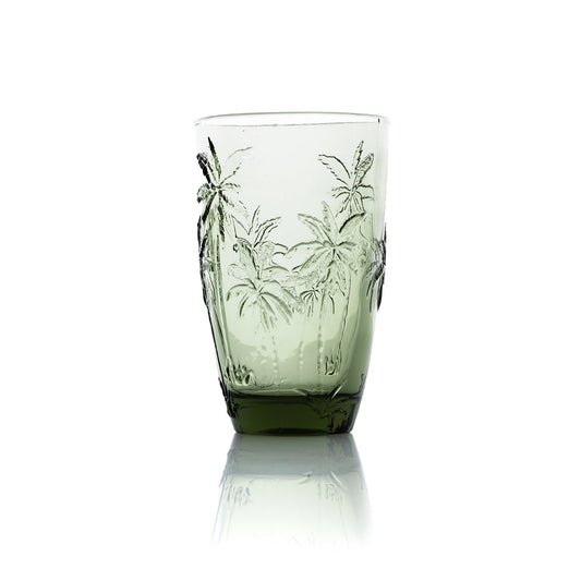 Ποτήρι Highball από Ανακυκλωμένο Γυαλί - Σχέδιο Green Palm Breeze