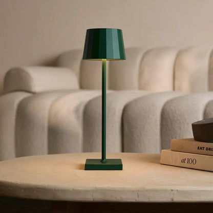 William Pine Green Rechargeable Table Lamp | USB-C, Dimmable, 120-Hour Battery
