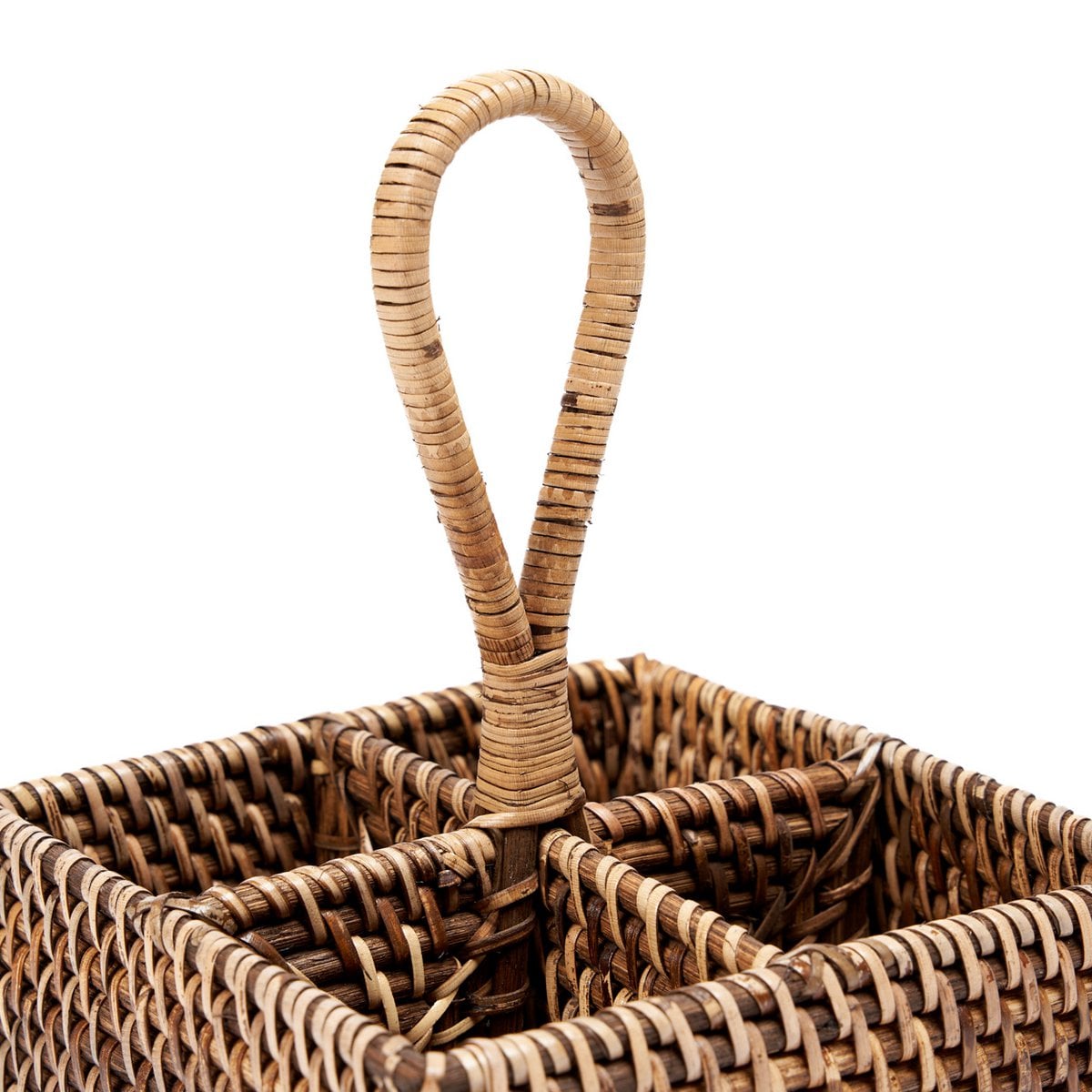 The Rattan Cutlery Caddy N°4 - Natural Brown