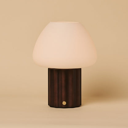 Sophie Dark Brown Rechargeable Table Lamp | Modular Lampshade, Dimmable & 3 Light Colors