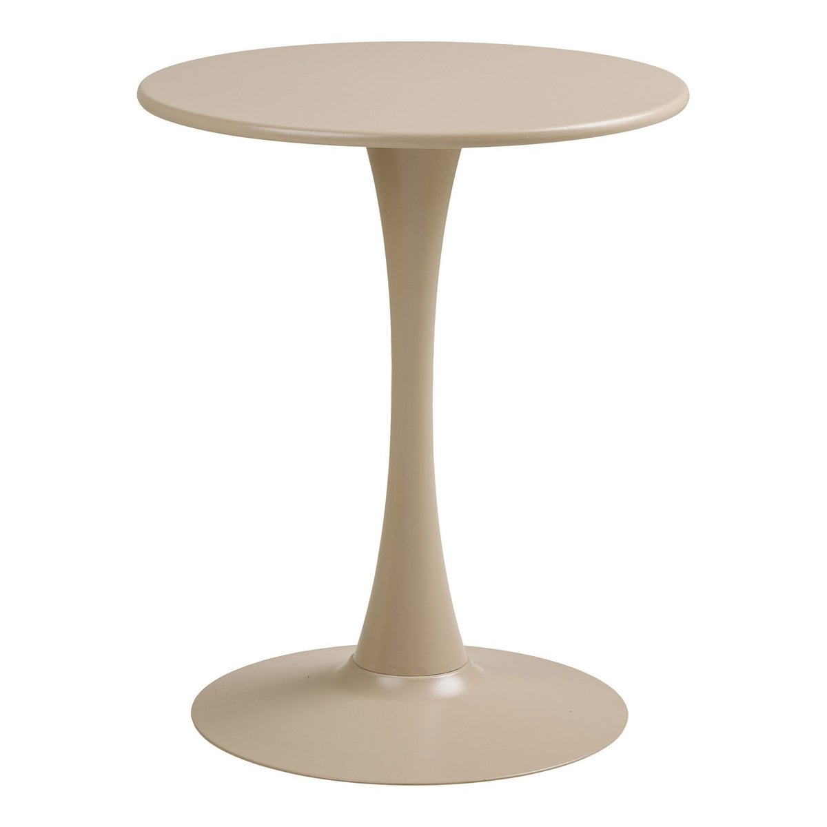 Table bistro Meira, acier, taupe, ø60x72 cm