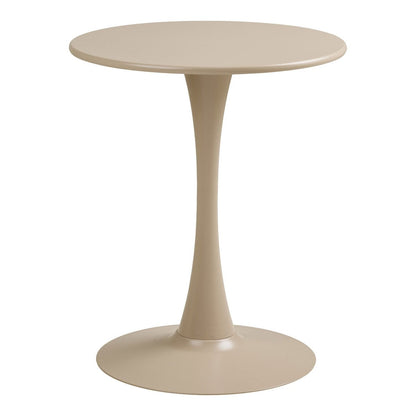 Table bistro Meira, acier, taupe, ø60x72 cm