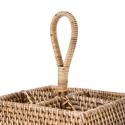 The Rattan Cutlery Caddy N°4 - Natural Brown