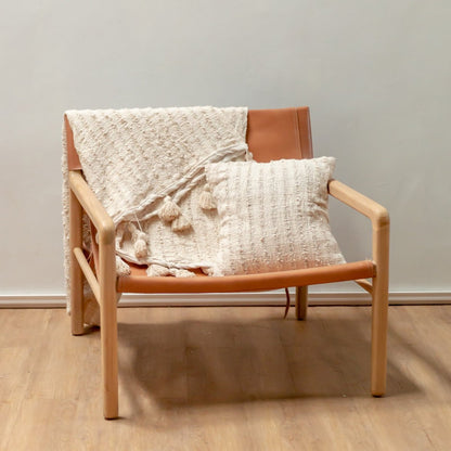 Funda de almohada 40x40 cm o 50x50 cm Tejido a mano | Cojín decorativo | Cojín de sofá RAHAYU Hecho de algodón