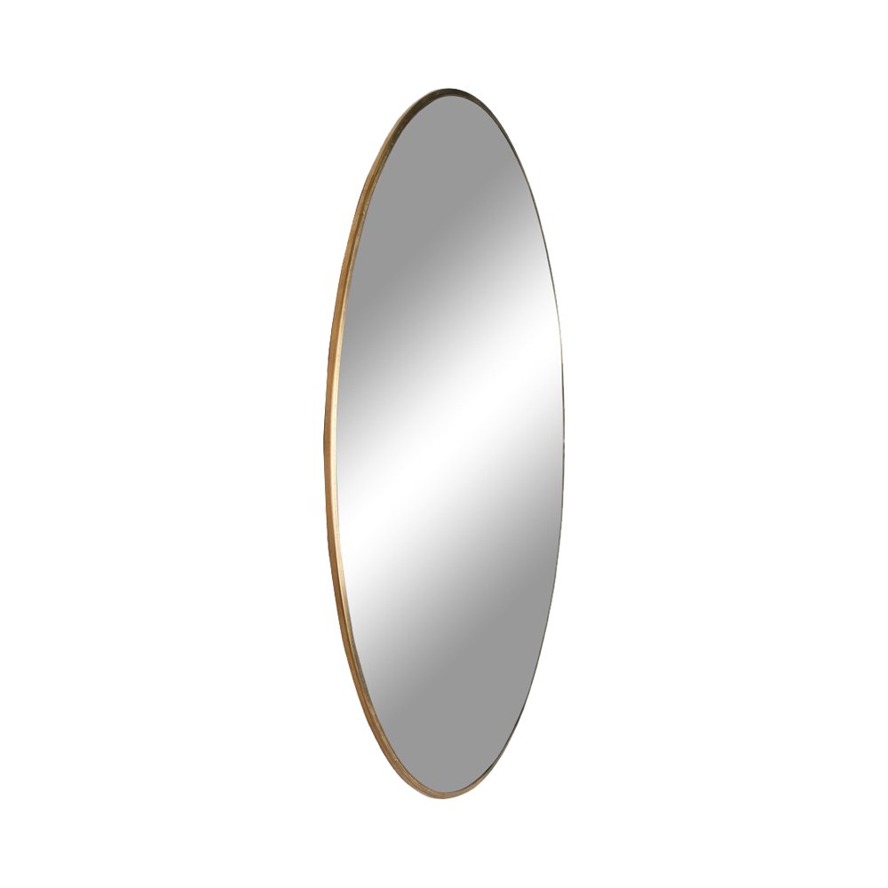 Jersey Mirror - Brass Look, Steel, Ø40cm