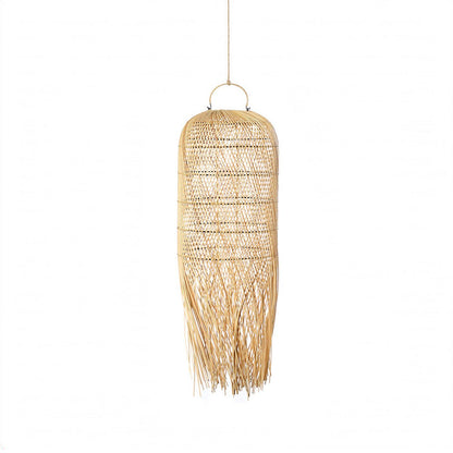 Rattan Pendant Light - The Squid - Natural Woven Hanging Lamp, Medium