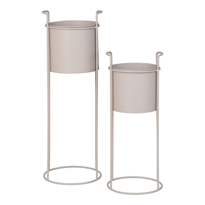 Rabo Flower Stand - Flower Stand, steel, sand, set of 2