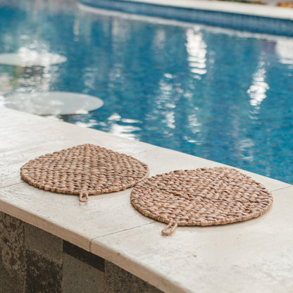 Mantel individual con forma de hoja (Juego de 2, 4 o 6) 48 cm | Salvamanteles Boho DITU de Jacinto de Agua