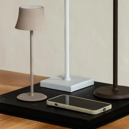 Sarphati Mini Mouse Grey Cordless Table Lamp | Rechargeable via Charging Station & 3 Light Modes