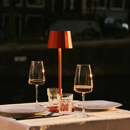 Combi Set Professional | 8 x Wouter Blossom Orange Rechargeable Table Lamps & 1 x Central Station Charging Station