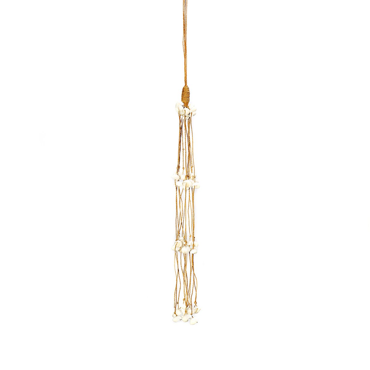 Seashell Tassel - Long White Shell Wall Hanging, Bohemian Decor