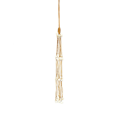 Seashell Tassel - Long White Shell Wall Hanging, Bohemian Decor