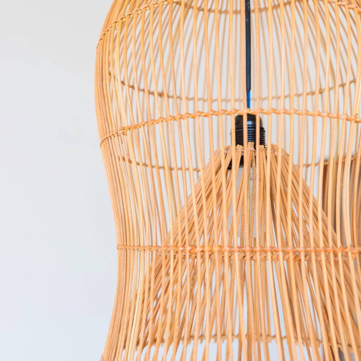 Rattan Lampshade – Boho Pendant Lamp – Ceiling Lamp Hanging – Boho Ceiling Light MAHARA (Ø35 cm)
