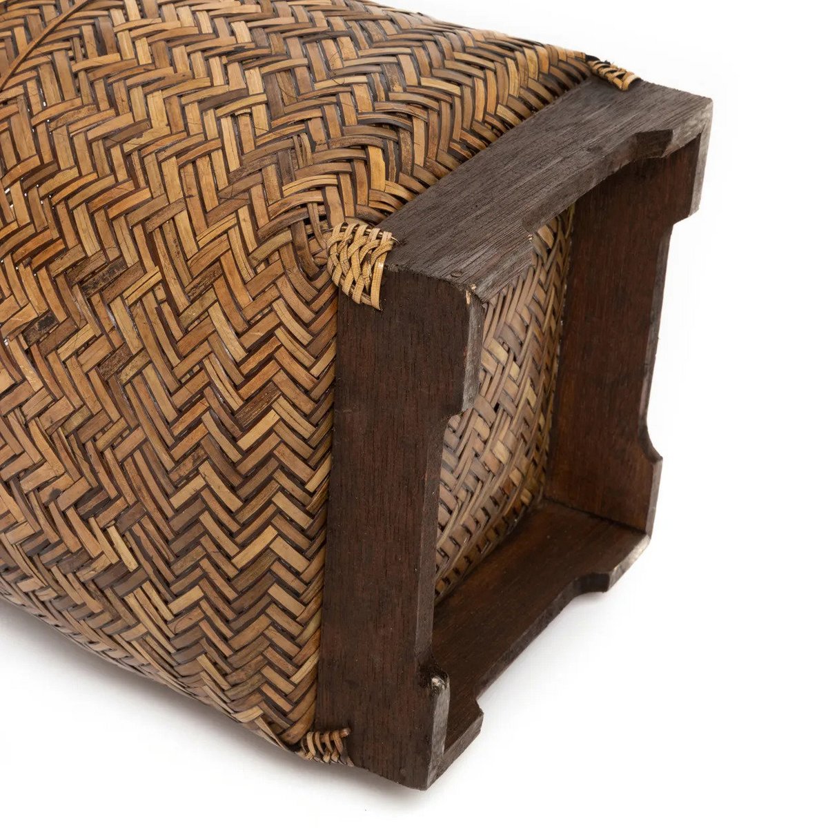 Rattan Bathroom Bin Basket - Natural Brown