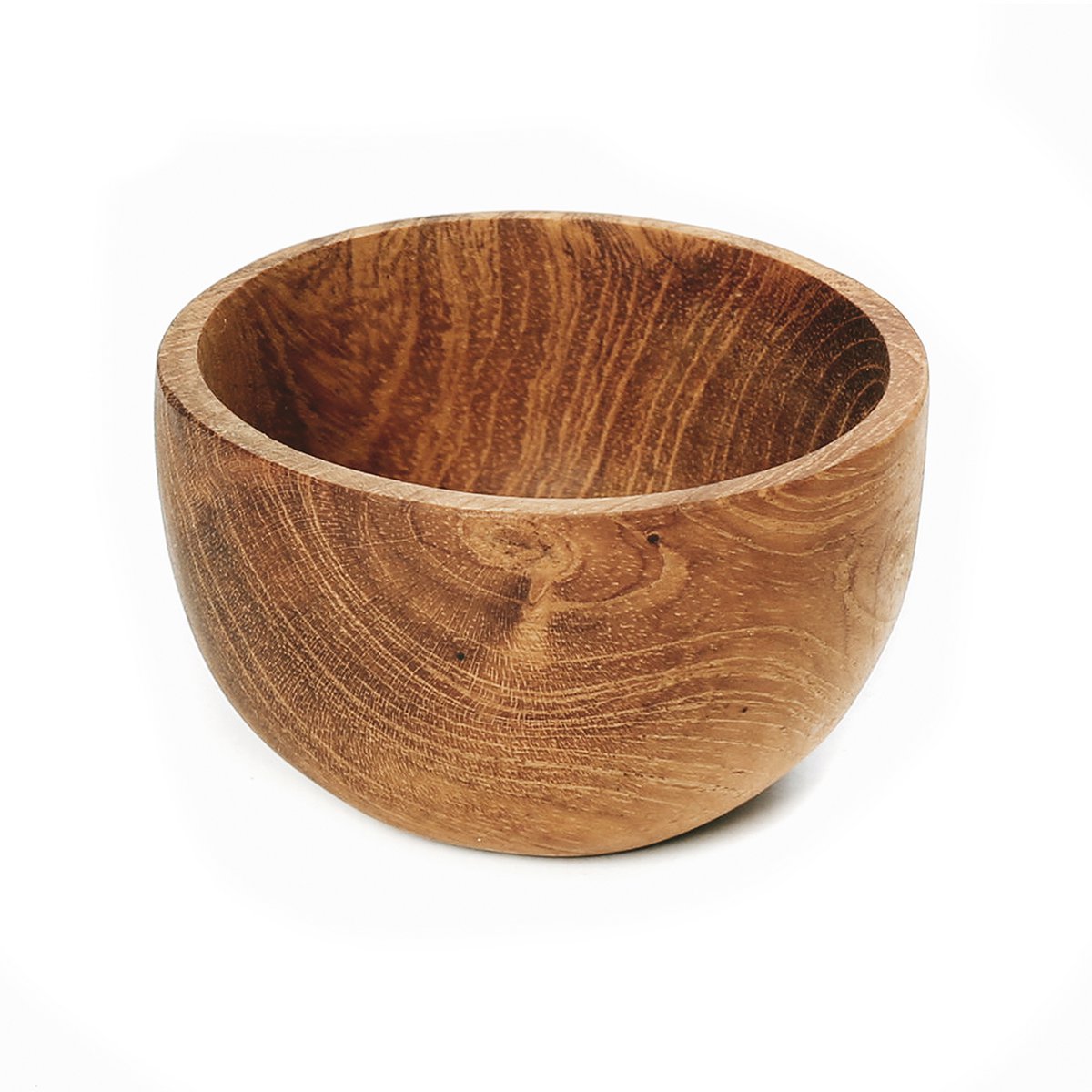 Teak Root Salt Cup - Natural Wood Condiment Server