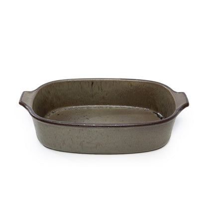 Green Serving Tray - Small Comporta Oven Dish with Crackle Glaze