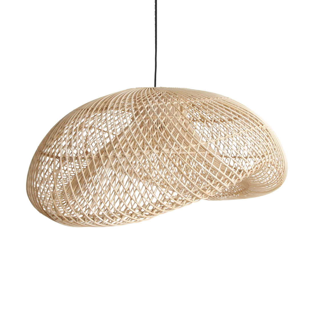 Rattan Pendant Light Organic XL – Handwoven Shade, Natural Style