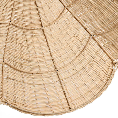 Rattan Pendant Light - XL Natural Wave Design