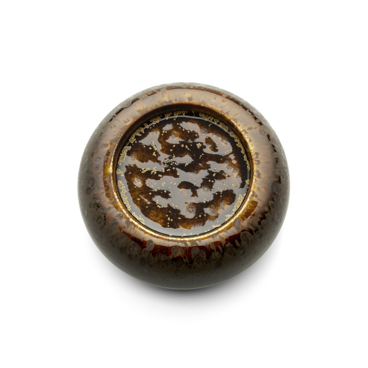 Brown Ceramic Donut Bowl – Decorative Centerpiece Bowl for Fruit
