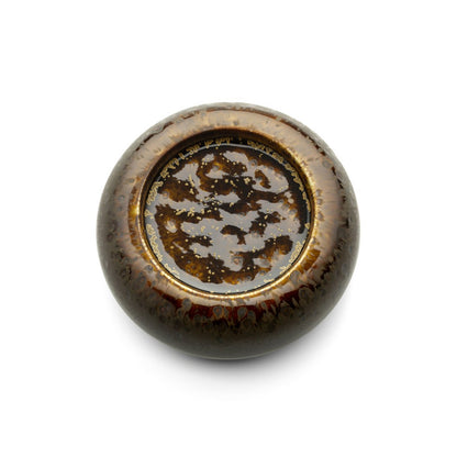 Brown Ceramic Donut Bowl – Decorative Centerpiece Bowl for Fruit