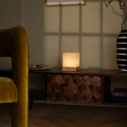 Yce Light Brown Cordless Wooden Lamp | Rechargeable, Dimmable & 100-Hour Battery Life