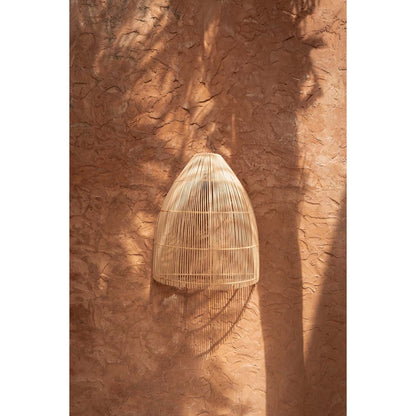 Rattan Wall Lamp - Natural Woven Design, Large Size