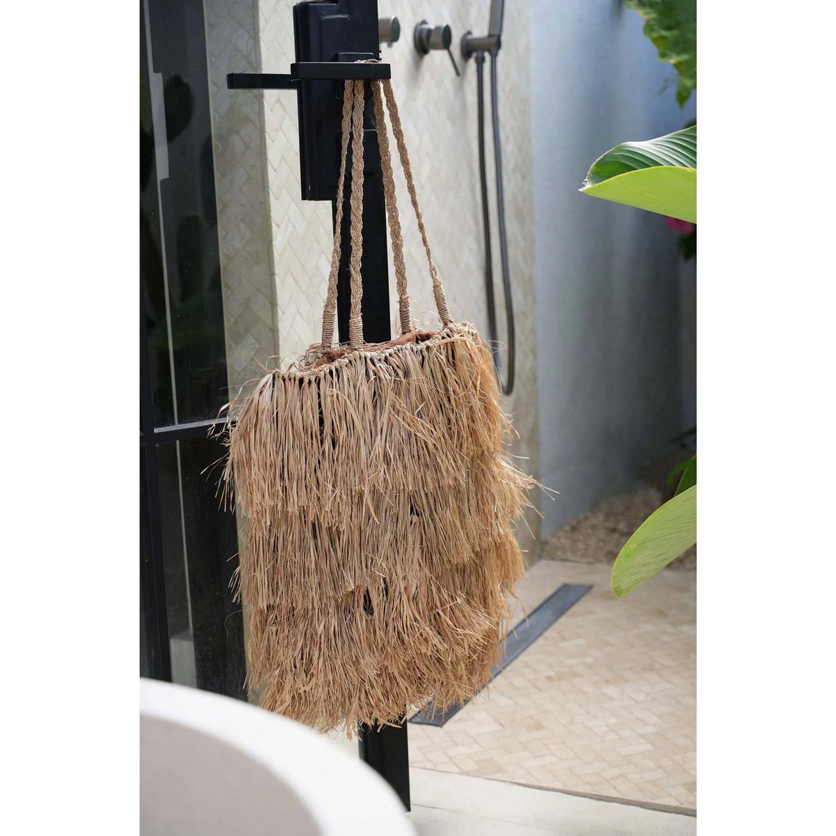 Raffia Handbag - Natural Woven Beach Bag