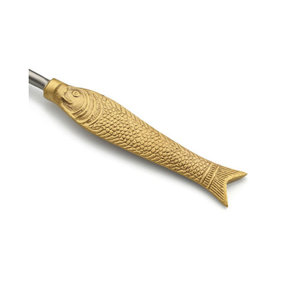Brass Table Spoon - Fish Shaped Serving Spoon for Condiments