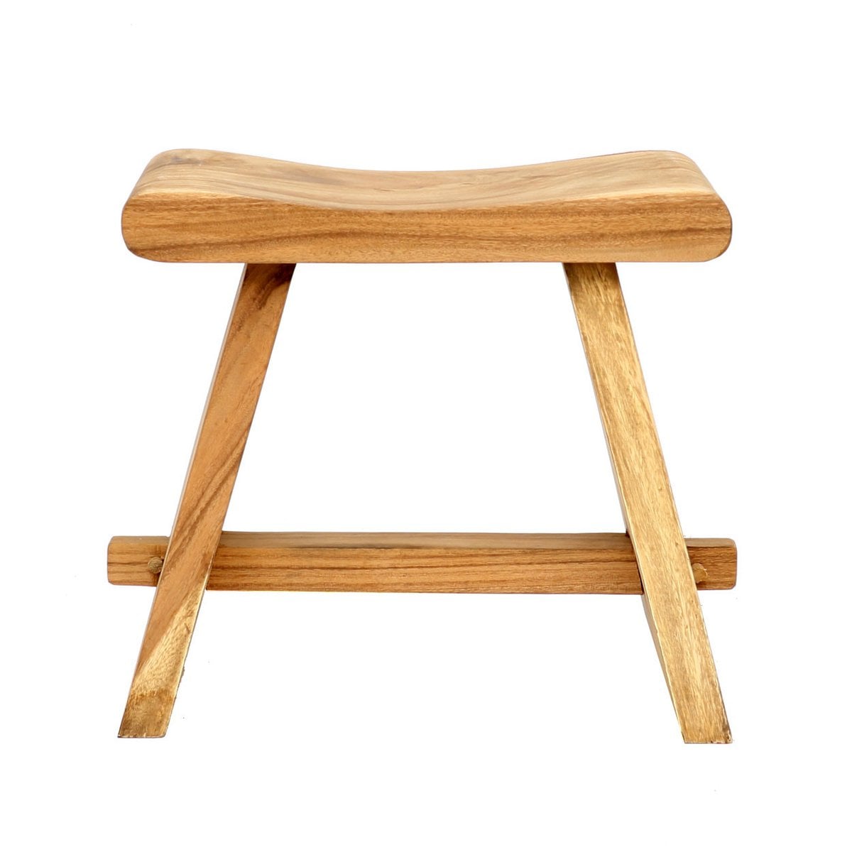 Solid Suar Wood Stool – Natural Finish, 50cm